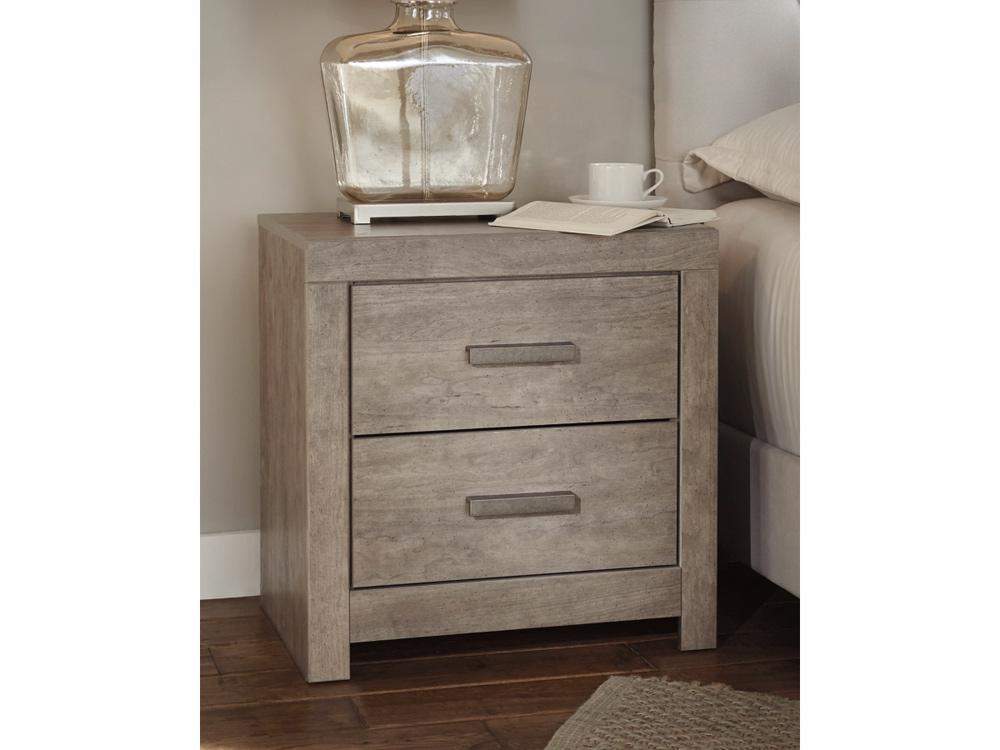 Signature Design by Ashley - Culverbach Two Drawer Night Stand in Gray - B070-92 veiw 2