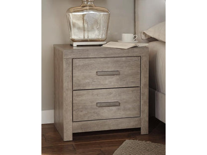 Signature Design by Ashley - Culverbach Two Drawer Night Stand in Gray - B070-92 veiw 2