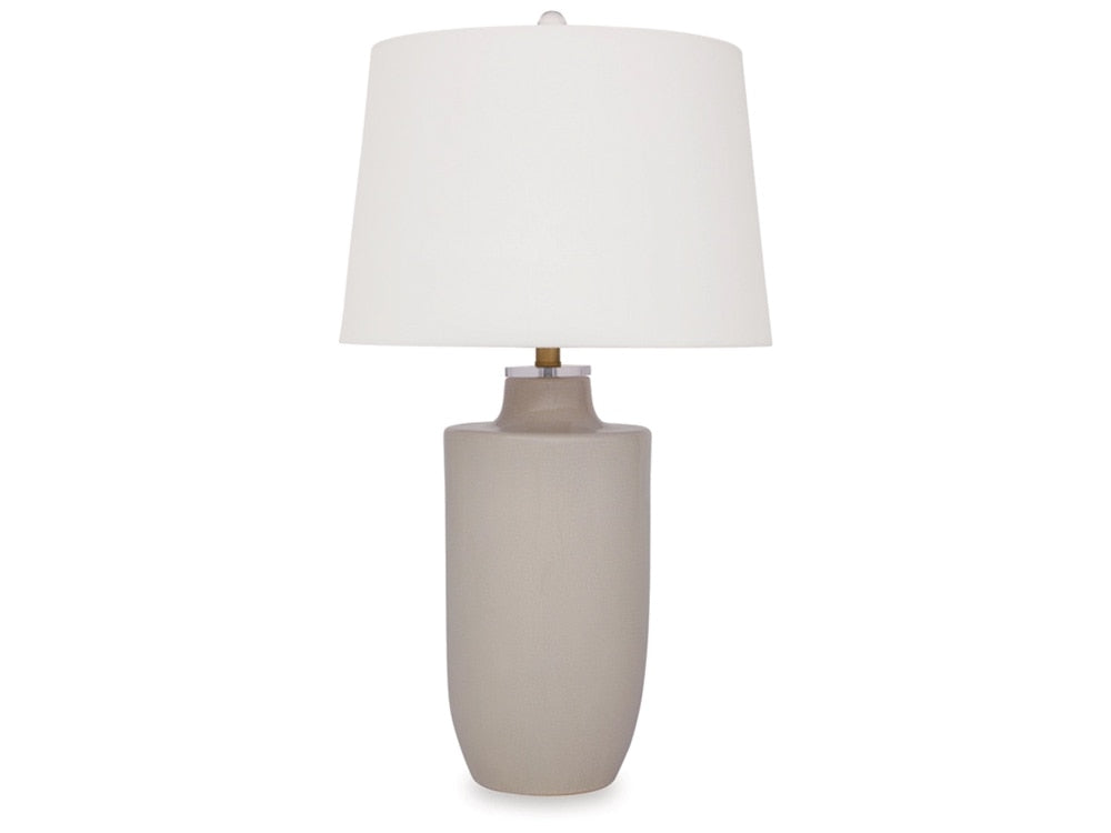 Signature Design by Ashley - Cylener Ceramic Table Lamp in Off White - L100794 veiw 1