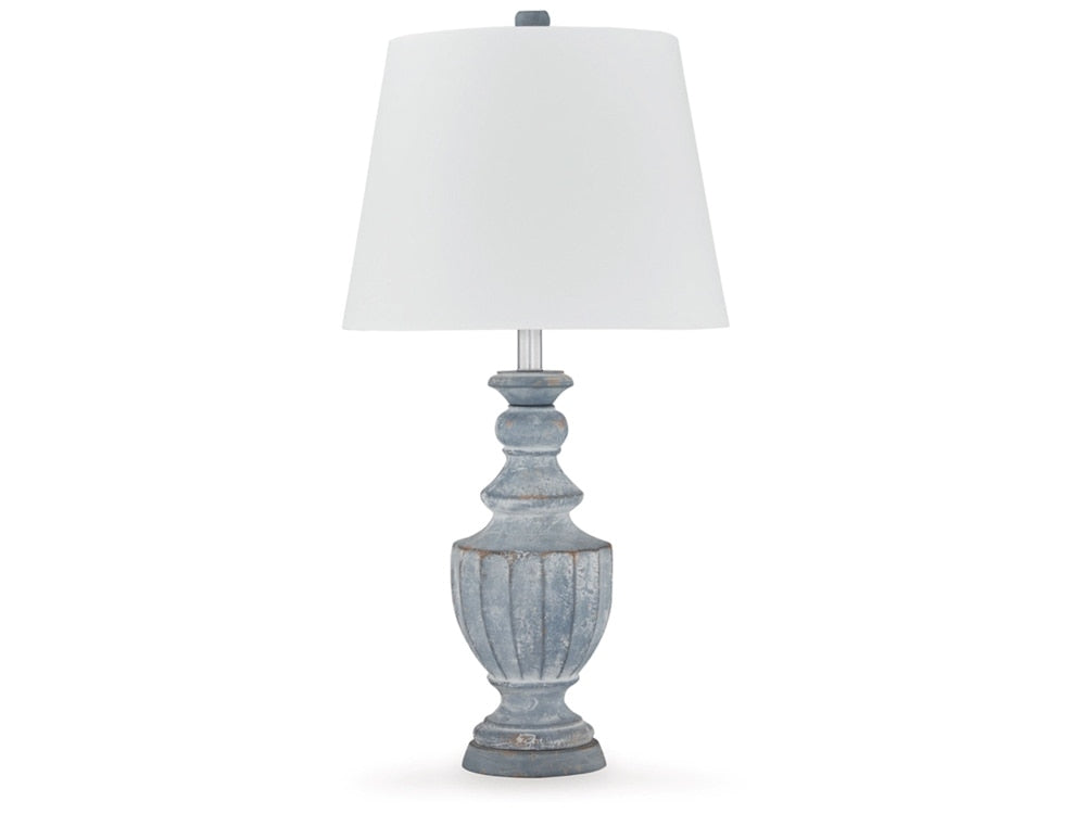 Signature Design by Ashley - Cylerick Terracotta Table Lamp in Antique Blue - L235714 veiw 1