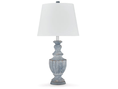 Signature Design by Ashley - Cylerick Terracotta Table Lamp in Antique Blue - L235714 veiw 1