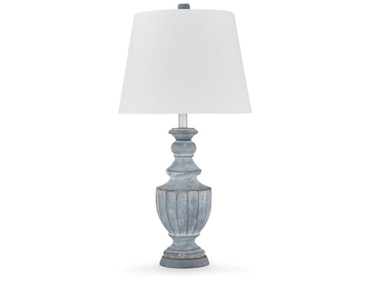 Signature Design by Ashley - Cylerick Terracotta Table Lamp in Antique Blue - L235714 veiw 1