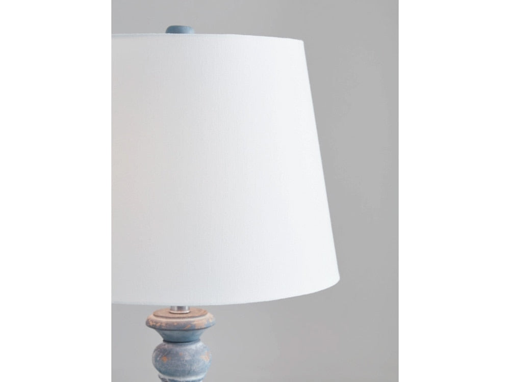 Signature Design by Ashley - Cylerick Terracotta Table Lamp in Antique Blue - L235714 veiw 3