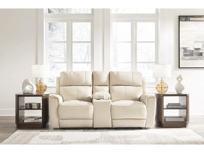 Signature Design by Ashley - Dahlmoore Dbl Rec Pwr Loveseat W/Console in Almond - U1320096 veiw 2