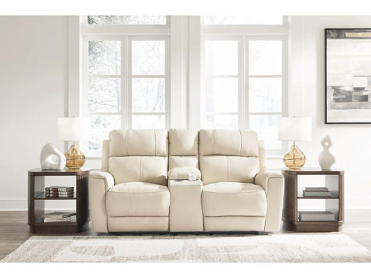 Signature Design by Ashley - Dahlmoore Dbl Rec Pwr Loveseat W/Console in Almond - U1320096 veiw 2