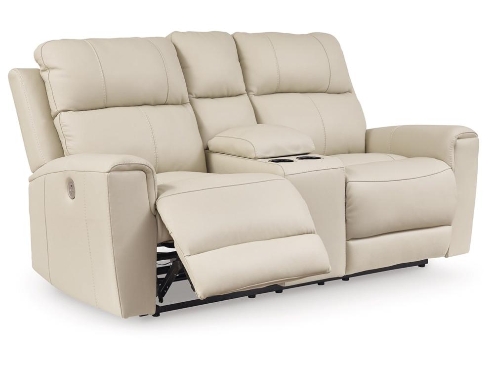 Signature Design by Ashley - Dahlmoore Dbl Rec Pwr Loveseat W/Console in Almond - U1320096 veiw 3