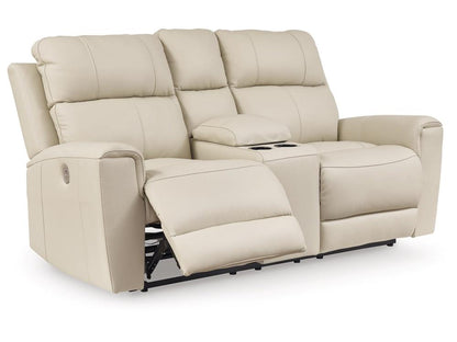 Signature Design by Ashley - Dahlmoore Dbl Rec Pwr Loveseat W/Console in Almond - U1320096 veiw 3