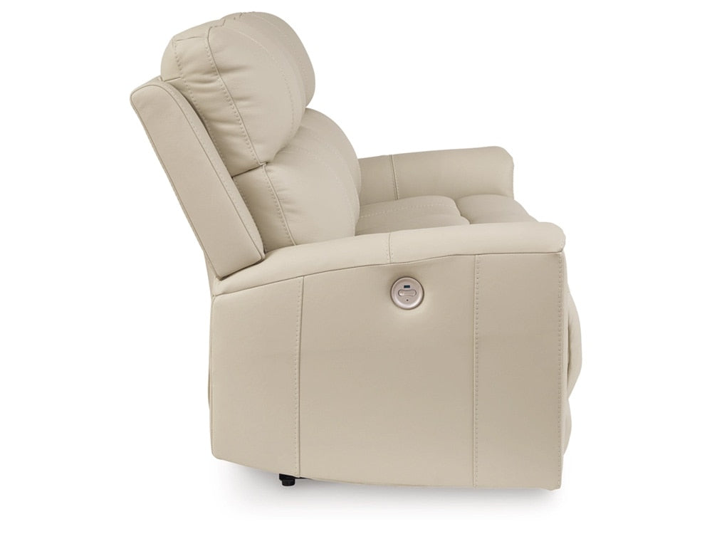 Signature Design by Ashley - Dahlmoore Reclining Power Sofa in Almond - U1320087 veiw 4