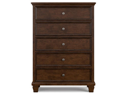 Signature Design by Ashley - Danabrin Five Drawer Chest in Brown - B685-46 veiw 1