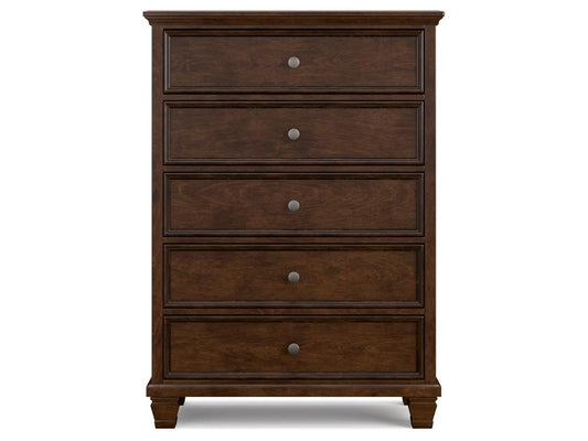 Signature Design by Ashley - Danabrin Five Drawer Chest in Brown - B685-46 veiw 1