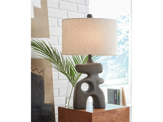 Signature Design by Ashley - Danacy Paper Table Lamp in Distressed Black - L235754 veiw 2