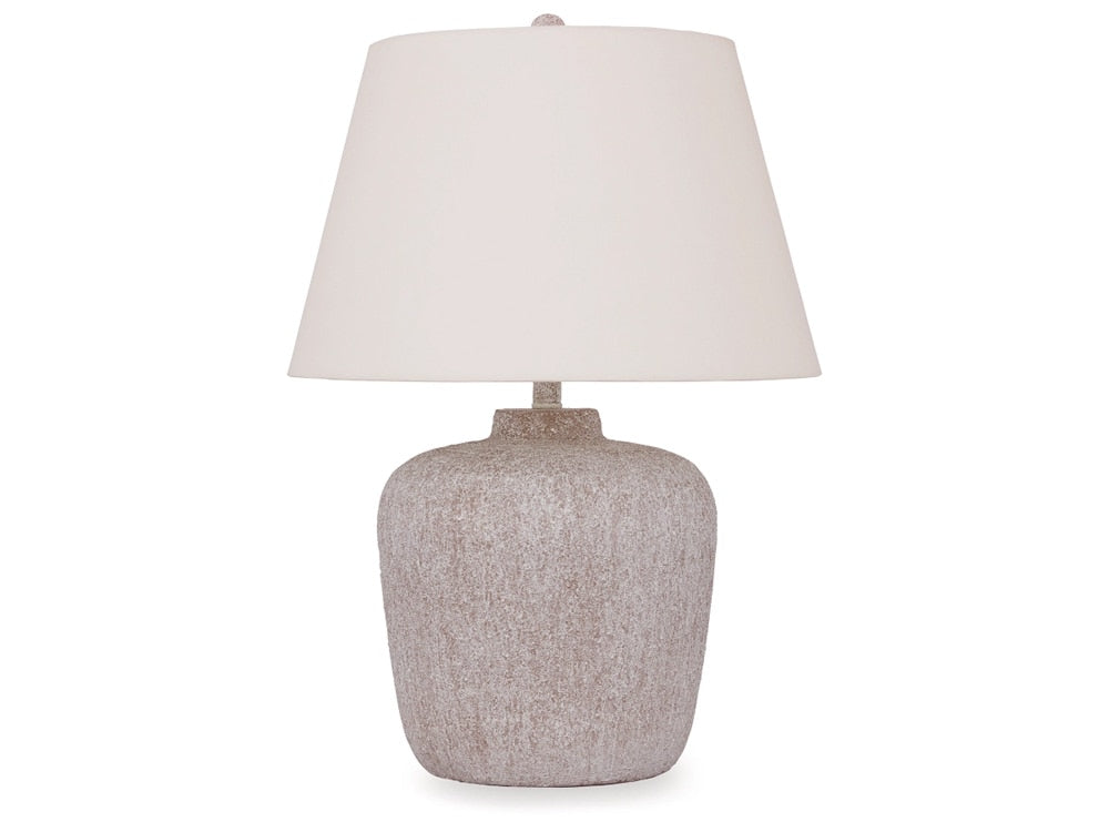 Signature Design by Ashley - Danry Metal Table Lamp in Distressed Cream - L207454 veiw 1