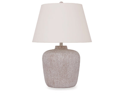 Signature Design by Ashley - Danry Metal Table Lamp in Distressed Cream - L207454 veiw 1