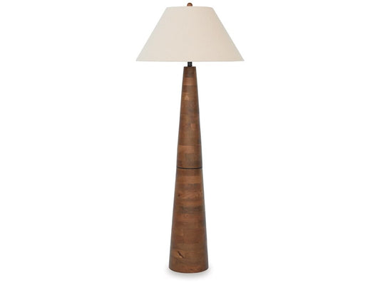 Signature Design by Ashley - Danset Wood Floor Lamp in Brown - L329101 veiw 1