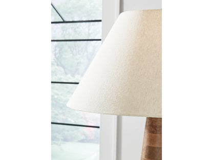 Signature Design by Ashley - Danset Wood Floor Lamp in Brown - L329101 veiw 3