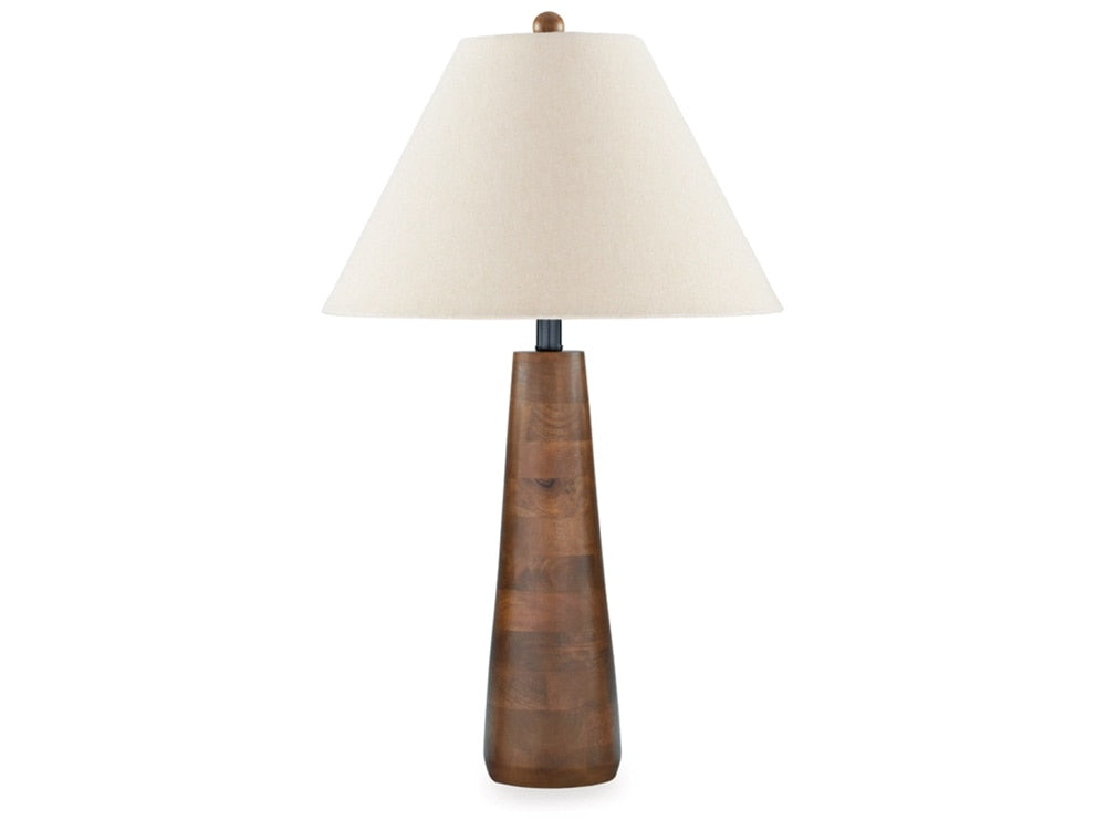 Signature Design by Ashley - Danset Wood Table Lamp in Brown - L329104 veiw 1