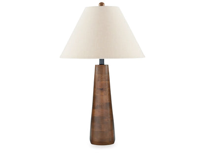 Signature Design by Ashley - Danset Wood Table Lamp in Brown - L329104 veiw 1