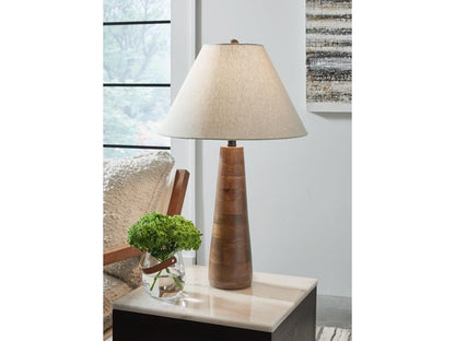Signature Design by Ashley - Danset Wood Table Lamp in Brown - L329104 veiw 2