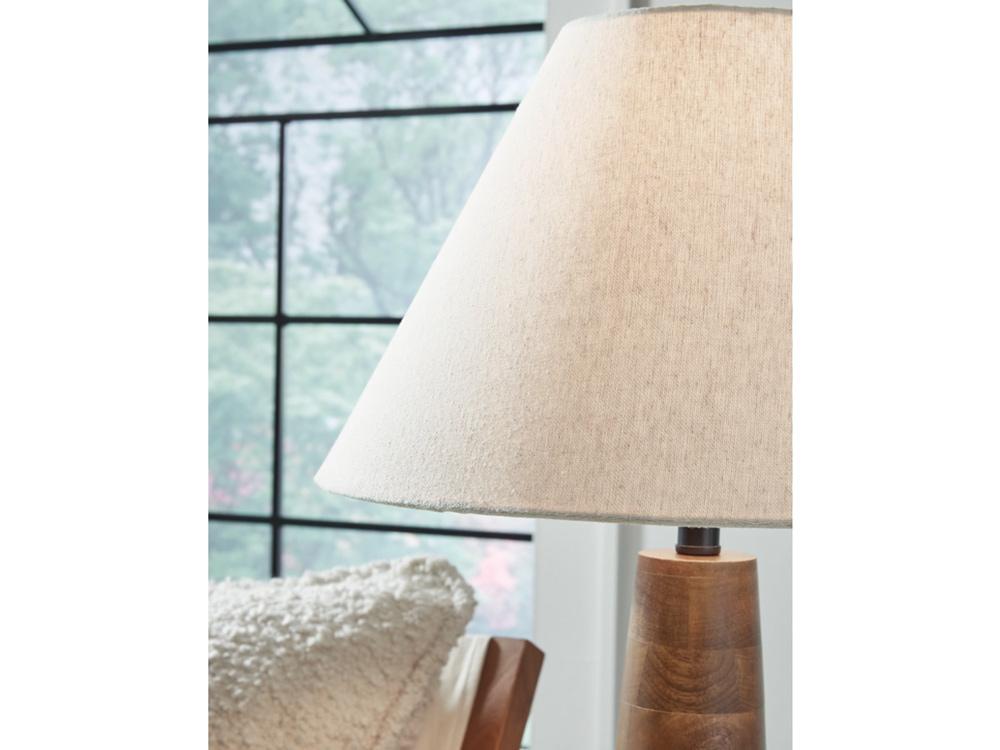 Signature Design by Ashley - Danset Wood Table Lamp in Brown - L329104 veiw 3