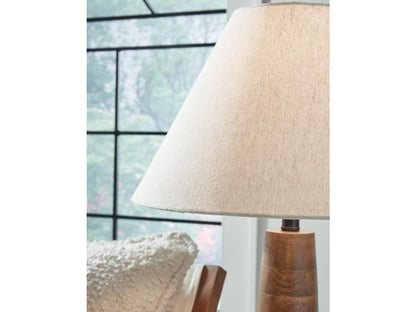 Signature Design by Ashley - Danset Wood Table Lamp in Brown - L329104 veiw 3