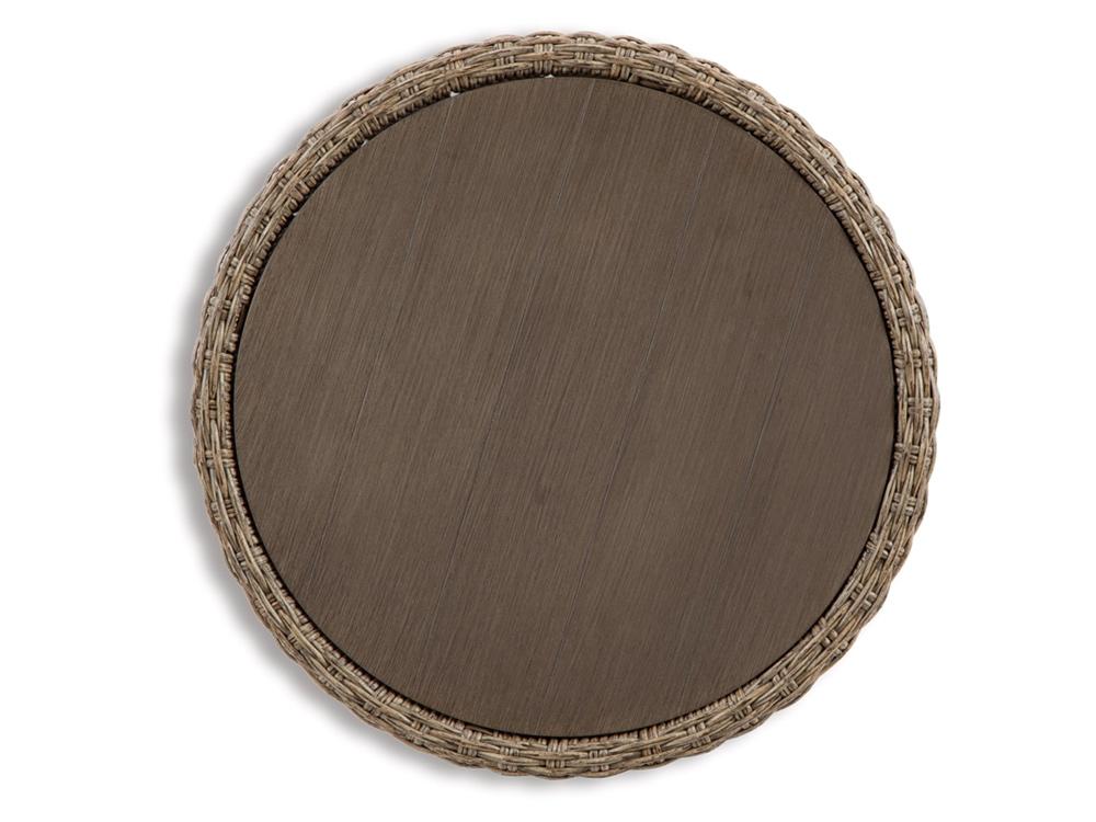 Signature Design by Ashley - Danson Outdoor Round End Table in Beige - P505-706 veiw 3