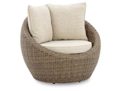 Signature Design by Ashley - Danson Swivel Lounge W/Cushion (Set of 2) in Beige - P505-821 veiw 3