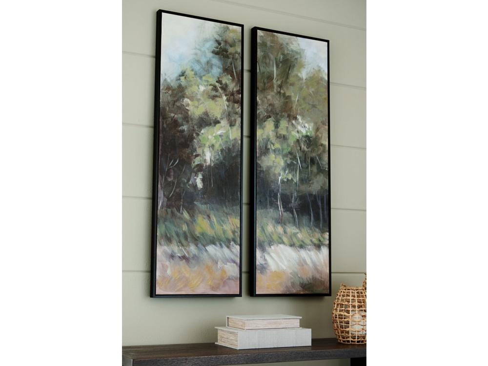 Signature Design by Ashley - Dansot Wall Art Set (Set of 2) in Green/Brown - A8000393 veiw 2
