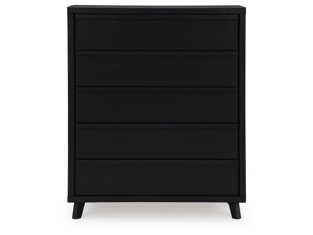 Signature Design by Ashley - Danziar Five Drawer Chest in Black - B1013-345 veiw 1