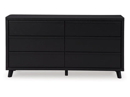 Signature Design by Ashley - Danziar Six Drawer Dresser in Black - B1013-231 veiw 1