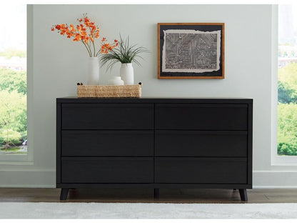 Signature Design by Ashley - Danziar Six Drawer Dresser in Black - B1013-231 veiw 2