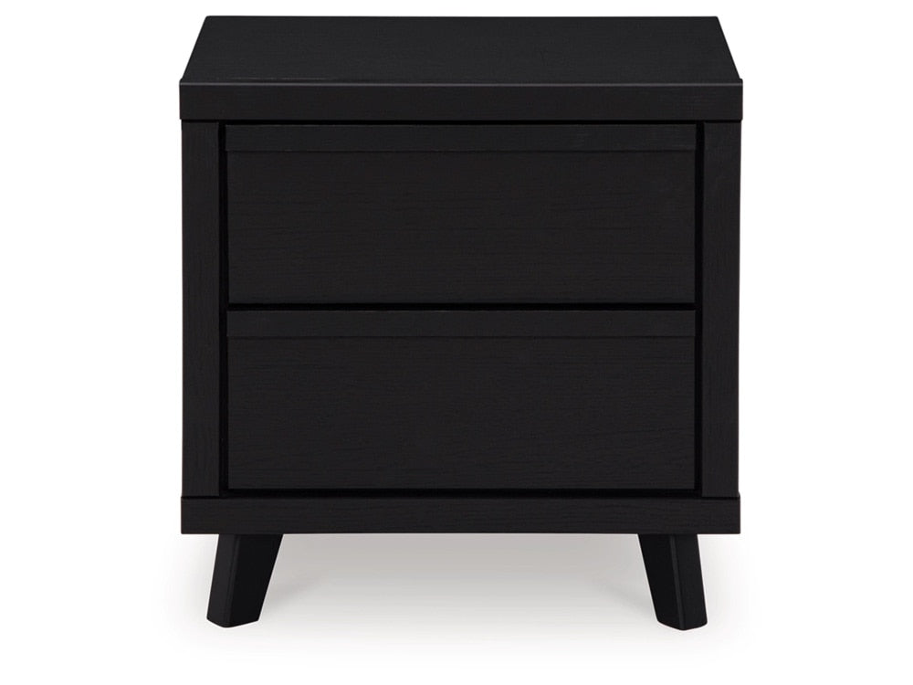 Signature Design by Ashley - Danziar Two Drawer Night Stand in Black - B1013-92 veiw 1