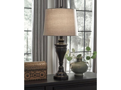 Signature Design by Ashley - Darlita Metal Table Lamp in Bronze Finish - L204024 veiw 2