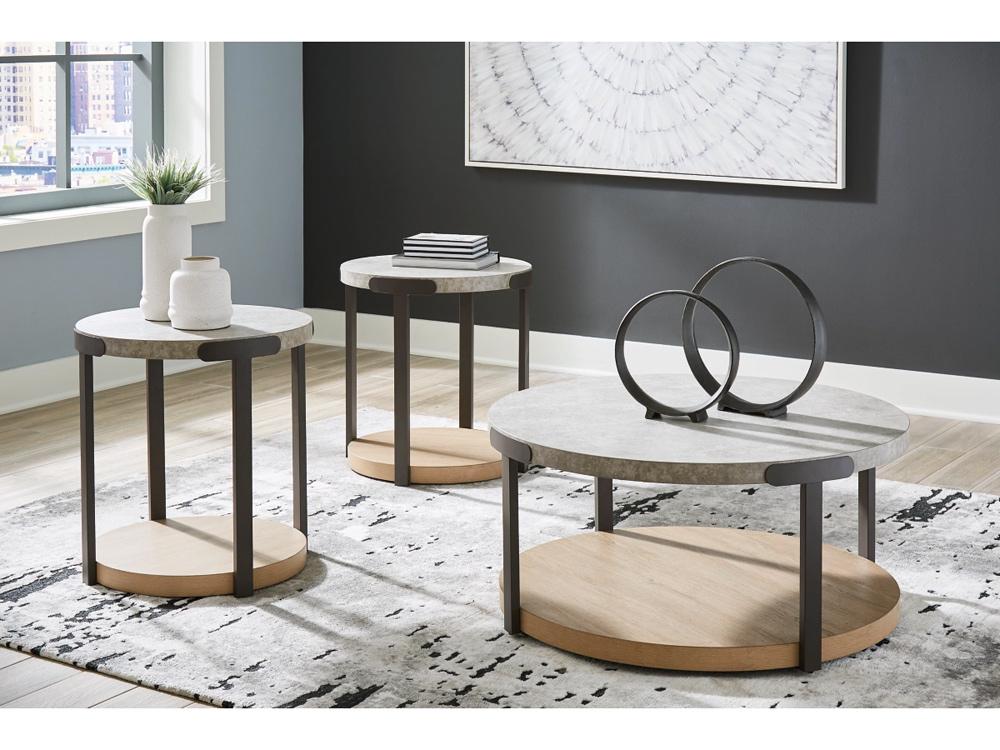 Signature Design by Ashley - Darthurst Occasional Table Set (Set of 3) in Light Brown - T383-13 veiw 2