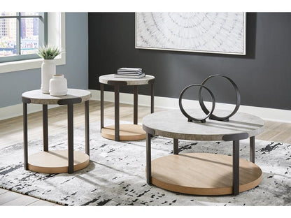 Signature Design by Ashley - Darthurst Occasional Table Set (Set of 3) in Light Brown - T383-13 veiw 2