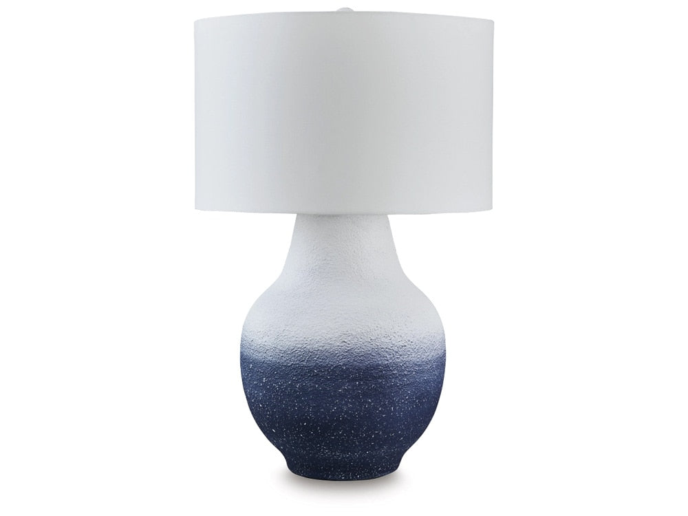 Signature Design by Ashley - Dashland Metal Table Lamp in White/Navy - L207514 veiw 1