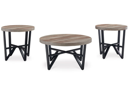 Signature Design by Ashley - Deanlee Occasional Table (Set of 3) in Grayish Brown/Black - T235-13 veiw 1