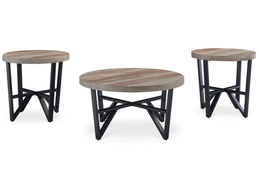 Signature Design by Ashley - Deanlee Occasional Table (Set of 3) in Grayish Brown/Black - T235-13 veiw 1