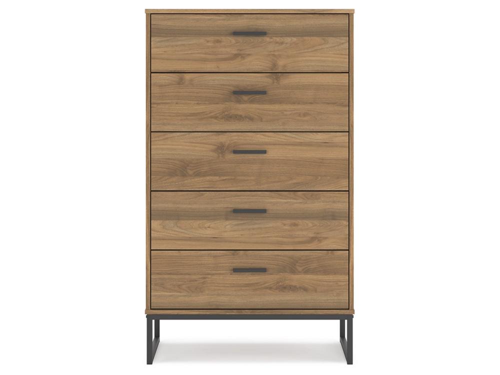 Signature Design by Ashley - Deanlow Five Drawer Chest in Honey - EB1866-245 veiw 1