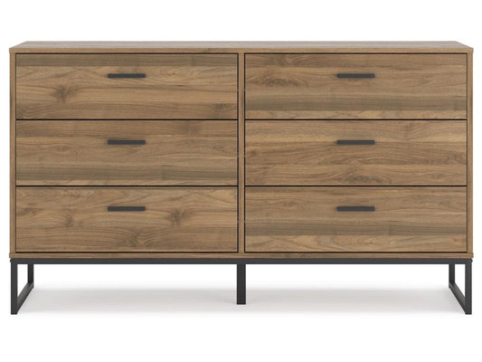 Signature Design by Ashley - Deanlow Six Drawer Dresser in Honey - EB1866-231 veiw 1