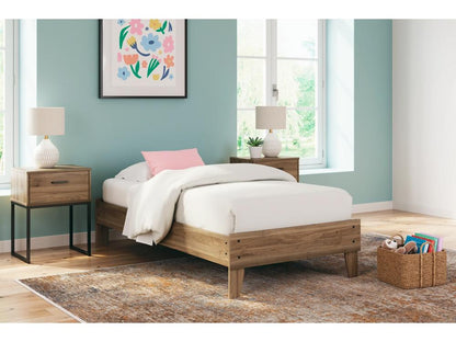 Signature Design by Ashley - Deanlow Twin Platform Bed in Honey - EB1866-111 veiw 2