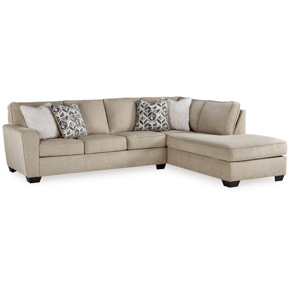 Signature Design by Ashley - Decelle 2 Piece Sectional With Chaise in Putty veiw 1