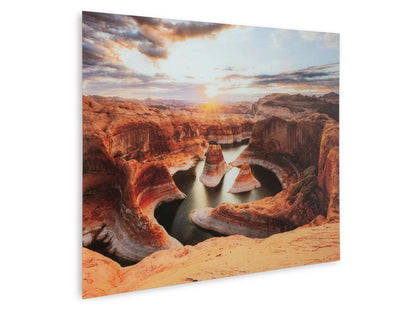 Signature Design by Ashley - Deemsdon Wall Art in Blue/Amber - A8000436 veiw 3