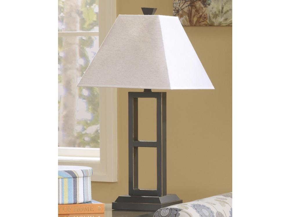 Signature Design by Ashley - Deidra Metal Table Lamp in Black - L318924 veiw 2