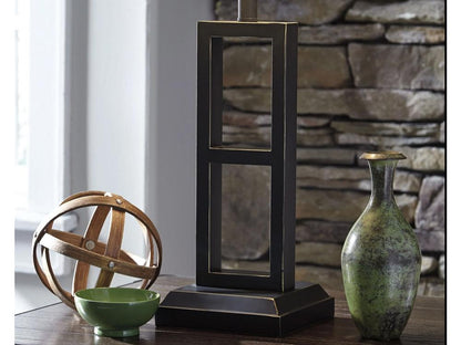 Signature Design by Ashley - Deidra Metal Table Lamp in Black - L318924 veiw 4