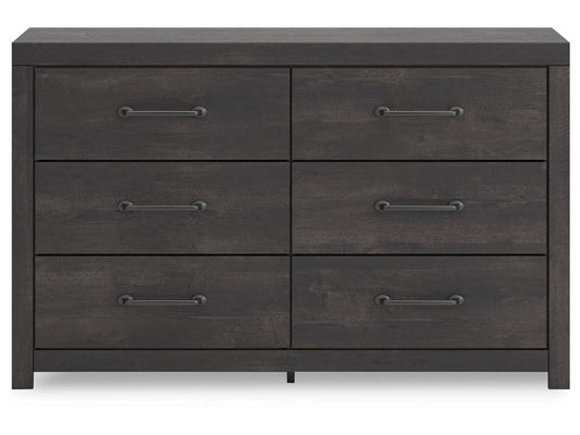 Signature Design by Ashley - Delmorta Six Drawer Dresser in Dark Gray - B2108-31 veiw 1