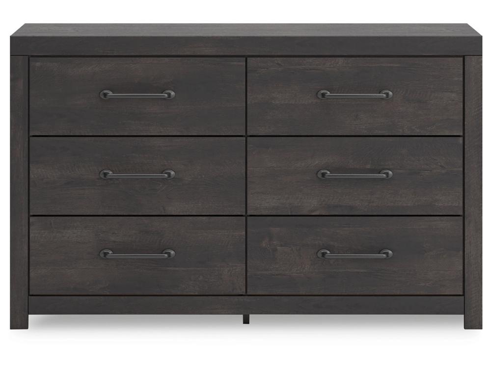 Signature Design by Ashley - Delmorta Six Drawer Dresser in Dark Gray - B2108-31 veiw 4