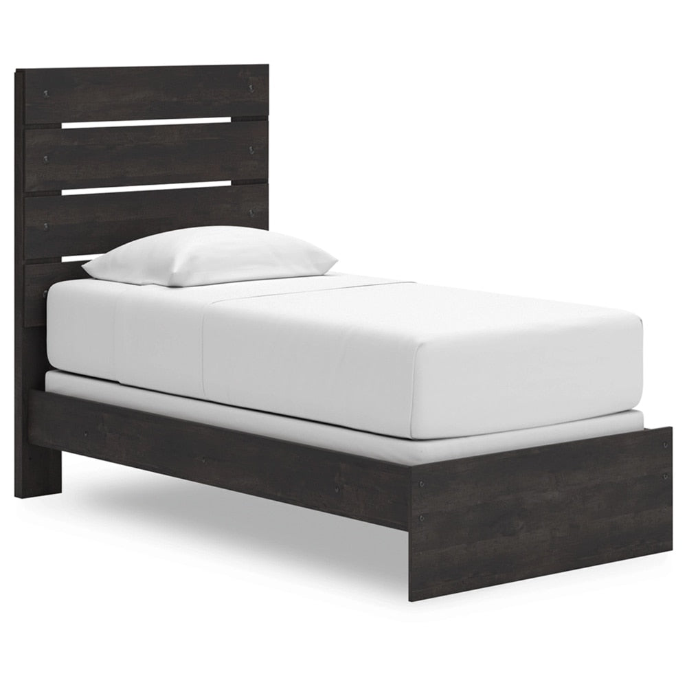 Signature Design by Ashley - Delmorta Twin Panel Bed in Dark Gray veiw 1