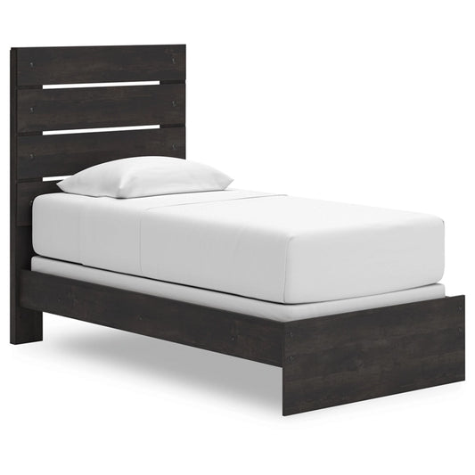 Signature Design by Ashley - Delmorta Twin Panel Bed in Dark Gray veiw 1