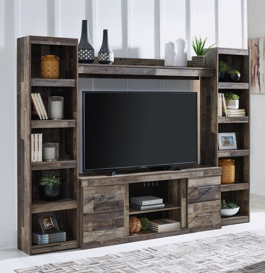 Signature Design by Ashley - Derekson Entertainment Center With 60in TV Stand in Multi Gray veiw 1