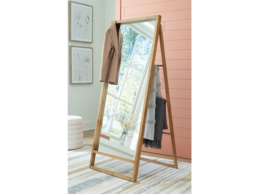 Signature Design by Ashley - Devford Floor Mirror in Brown - A8010341 veiw 2